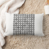 装飾用クッションの灰色と白の幾何学的パターン ランバークッション (ブランケット)