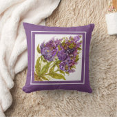 装飾用クッションの紫色のライラックの手塗りの芸術 クッション (ブランケット)