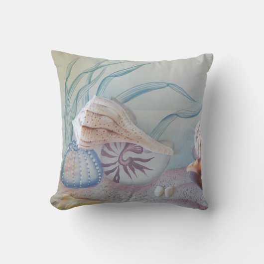 装飾用クッションの貝殻 クッション (正面)