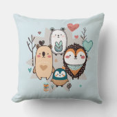 装飾用クッションは可愛いイラストレーション。 クッション (正面)