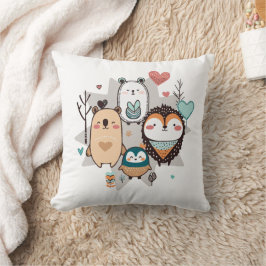装飾用クッションは可愛いイラストレーション。 クッション