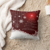 装飾用クッションまたは雪の薄片およびクリスマスツリー クッション (ブランケット)