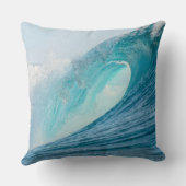 装飾用クッションを壊すサーフィンのバレルの波 クッション (裏面)