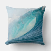 装飾用クッションを壊すサーフィンのバレルの波 クッション (正面)