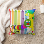 装飾用クッションイエロークライアンズワーム クッション (ブランケット)