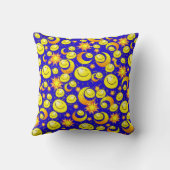 装飾用クッションイエローサンムーンスターズブルー クッション (裏面)