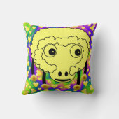 装飾用クッションイエローシープハート クッション (裏面)