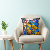 装飾用クッションウクライナ国旗我々はplaにいる クッション (椅子)