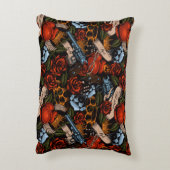 装飾用クッションオールドスクールタトゥー アクセントクッション (裏面(縦))