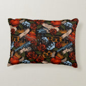 装飾用クッションオールドスクールタトゥー アクセントクッション (裏面)