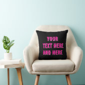 装飾用クッションカスタムヒップスター – ブラックピンクブルックリン クッション (椅子)