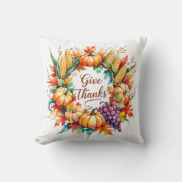 装飾用クッションカボチャとコーンリース クッション