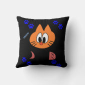 装飾用クッションキャットポーズブラック クッション (裏面)