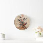 装飾用クッションギフト箱セラミックタイル ラウンド壁時計 (ホーム)