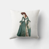 装飾用クッショングリーンビクトリアン女性 クッション (裏面)