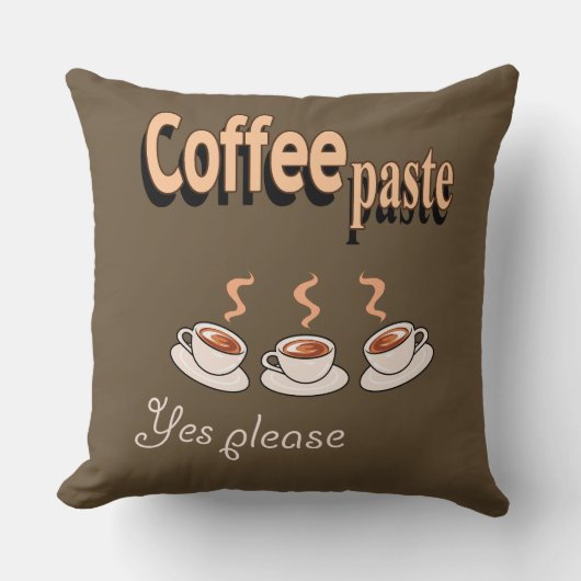 装飾用クッションコーヒーペーストおもしろいコーヒーパン クッション (正面)