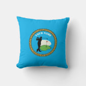 装飾用クッションゴルフ – 名前の追加 – ゴルファー クッション (正面)