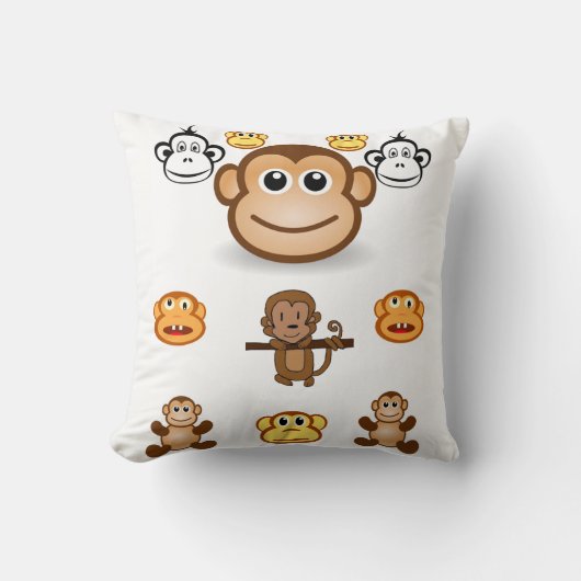 装飾用クッションサル クッション (正面)