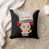 装飾用クッションシェフエッグブレックファーストブラック クッション (ブランケット)