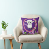 装飾用クッションシープパープルフローラ クッション (椅子)