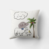 装飾用クッションシープパームツリー クッション (裏面)