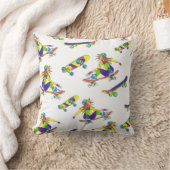 装飾用クッションスケートボーダーガールパターン クッション (ブランケット)