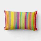 装飾用クッションストライプカラフル ランバークッション (裏面)