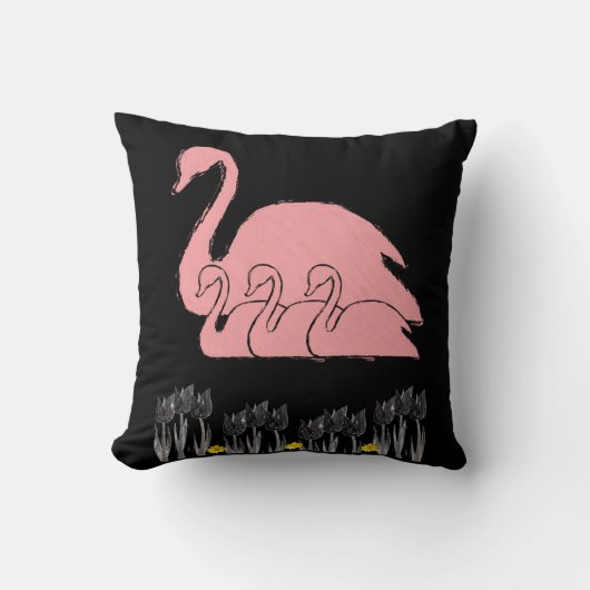 装飾用クッションスワン クッション (正面)