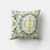 装飾用クッションズホワイトリリーイエローバタフライ クッション (裏面)