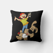 装飾用クッションズボードッグボーンブラック クッション (裏面)