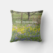 装飾用クッションテキサス州ブルーボンネットワイルドフラワー クッション (裏面)
