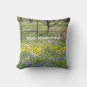 装飾用クッションテキサス州ブルーボンネットワイルドフラワー クッション (正面)