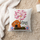 装飾用クッションドッグキャットフローラハートツリー クッション (ブランケット)