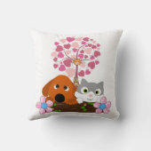 装飾用クッションドッグキャットフローラハートツリー クッション (裏面)