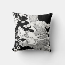 装飾用クッションドラゴン、モノグラム