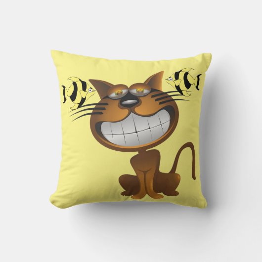 装飾用クッションネコ黒 クッション (正面)