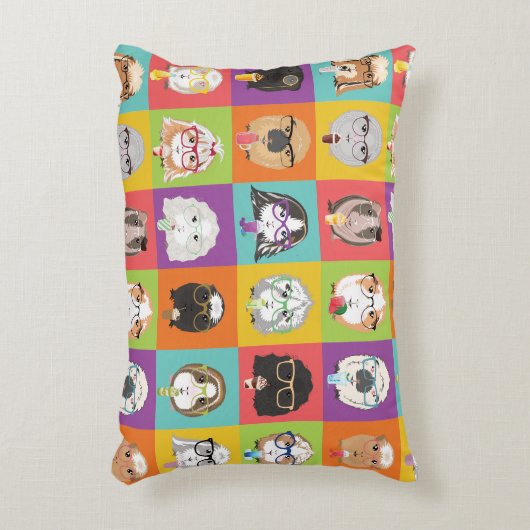 装飾用クッションハッピーギニアピッグ アクセントクッション (正面(垂直))