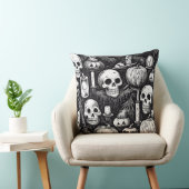 装飾用クッションハロウィンカボチャおよびスカルインクパット クッション (椅子)