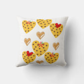 装飾用クッションバレンタインデイイエローハート クッション (裏面)