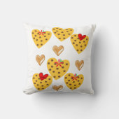 装飾用クッションバレンタインデイイエローハート クッション (正面)