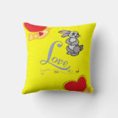 装飾用クッションバレンタインデーバニーラビットハート クッション (裏面)