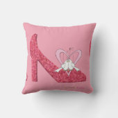 装飾用クッションバレンタインデーピンクシューズ クッション (裏面)