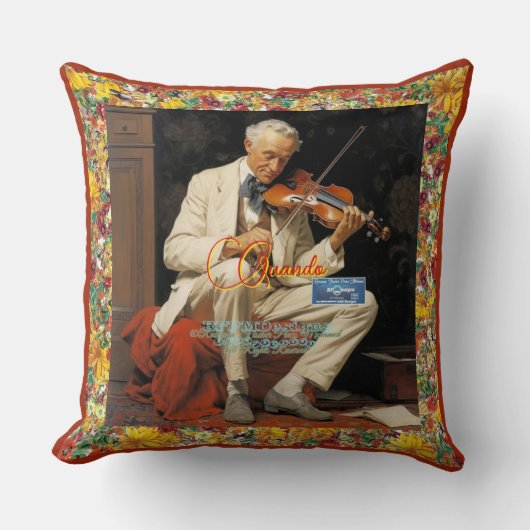 装飾用クッションバーンドレッド(Quando) RFPMDesigns ©️ 2024 クッション (正面)