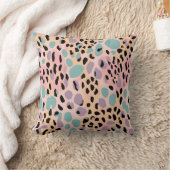 装飾用クッションパステルレオパドプリント クッション (ブランケット)
