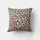 装飾用クッションパステルレオパードプリントアニマルプリント クッション (裏面)