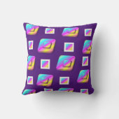 装飾用クッションパープルパステルスクウェア クッション (裏面)