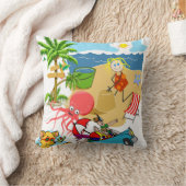 装飾用クッションビーチおもしろいタコ クッション (ブランケット)