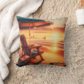 装飾用クッションビーチ見スタイル クッション (ブランケット)