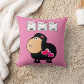 装飾用クッションピンクシープピンクハート クッション (ブランケット)