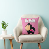 装飾用クッションピンクシープピンクハート クッション (椅子)